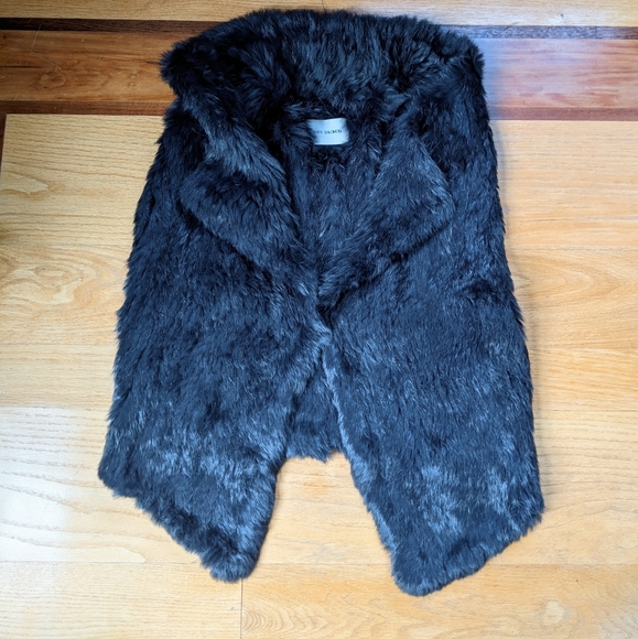 YVES SALOMON rabbit fur vest black - Picture 6 of 10